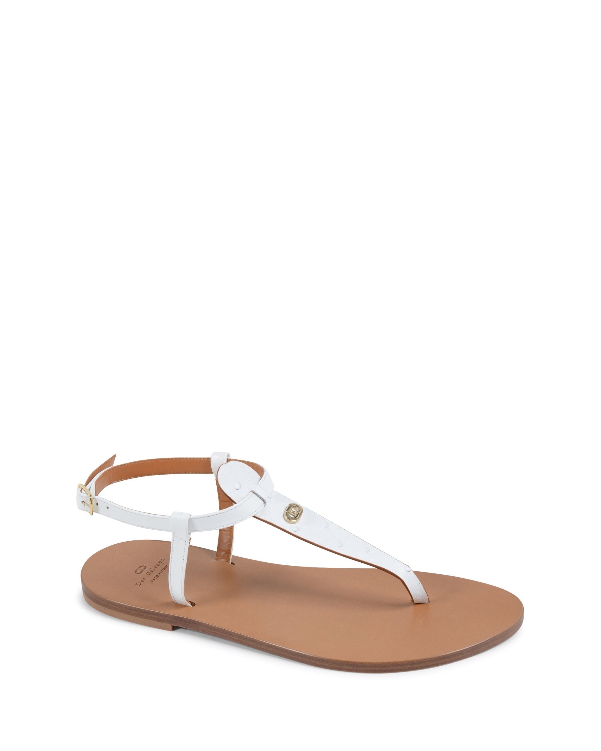 Sandalia Touch The Sky de avestruz blanca