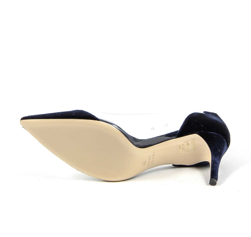 Zapatos de salón para mujer V 1969 Italia 3105124 VELLUTO BLU ROYAL