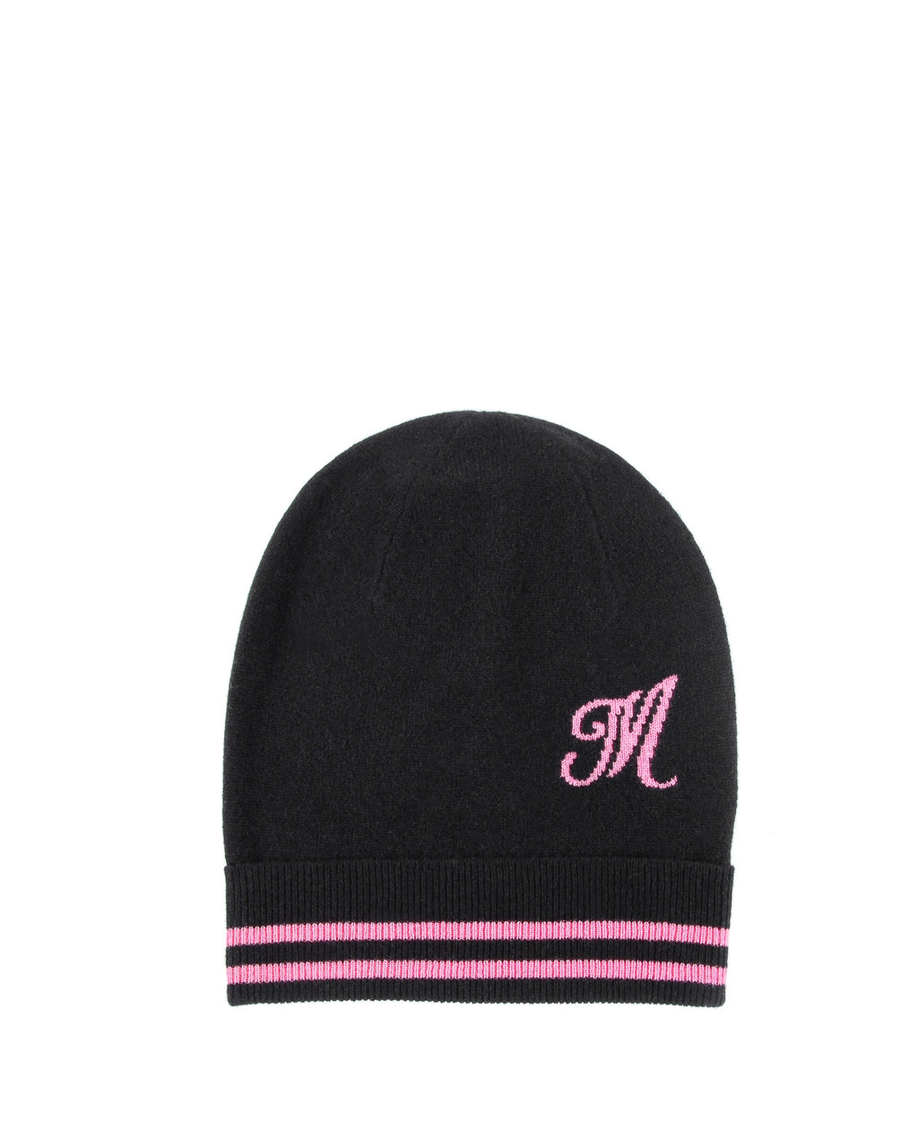 Gorro de cachemira con monograma - Negro