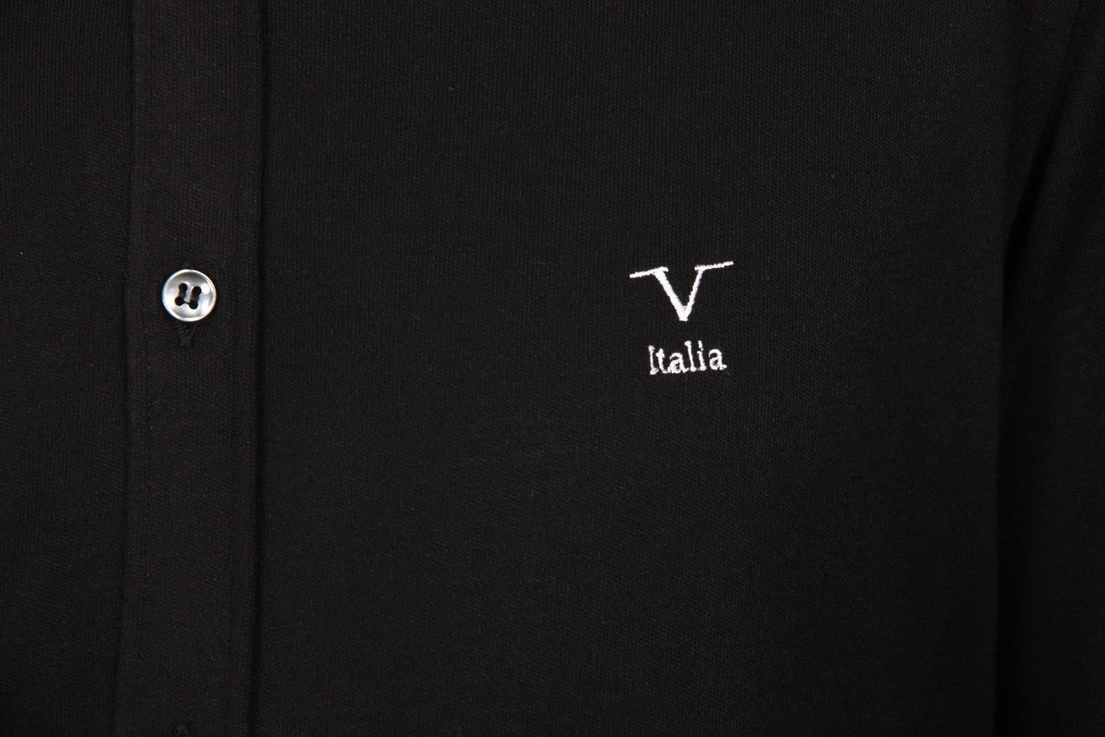 Camisa de manga larga para hombre V 1969 Italia Paris Jersey Nero