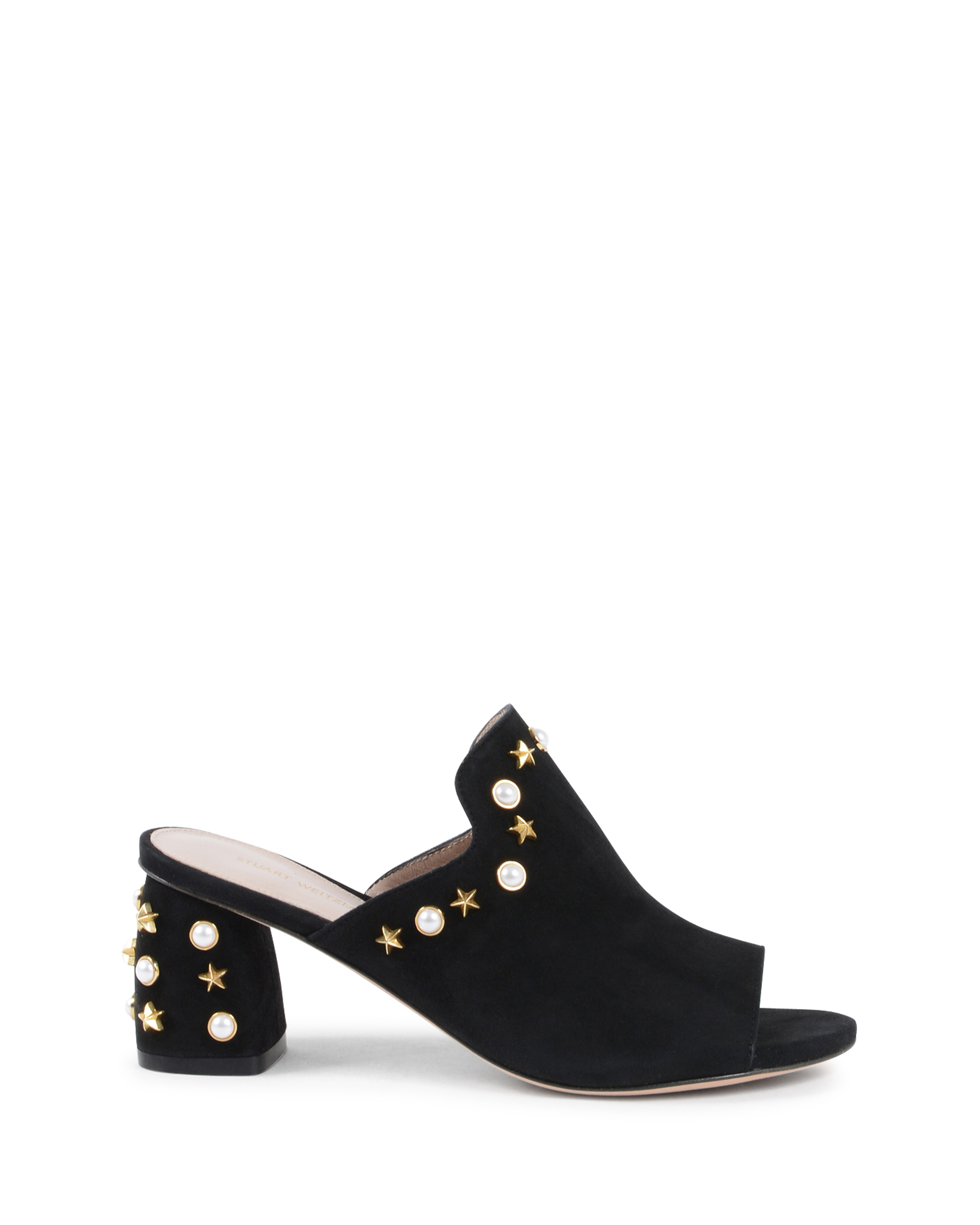 Stuart Weitzman - Sandalias tipo mule para mujer, color negro, DOHICKEY