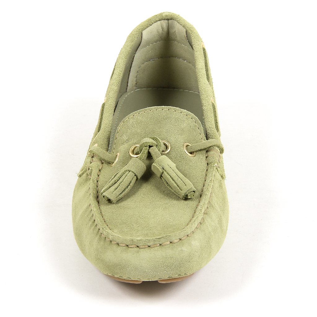 Mocasines V 1969 Italia para mujer, color verde TORINO