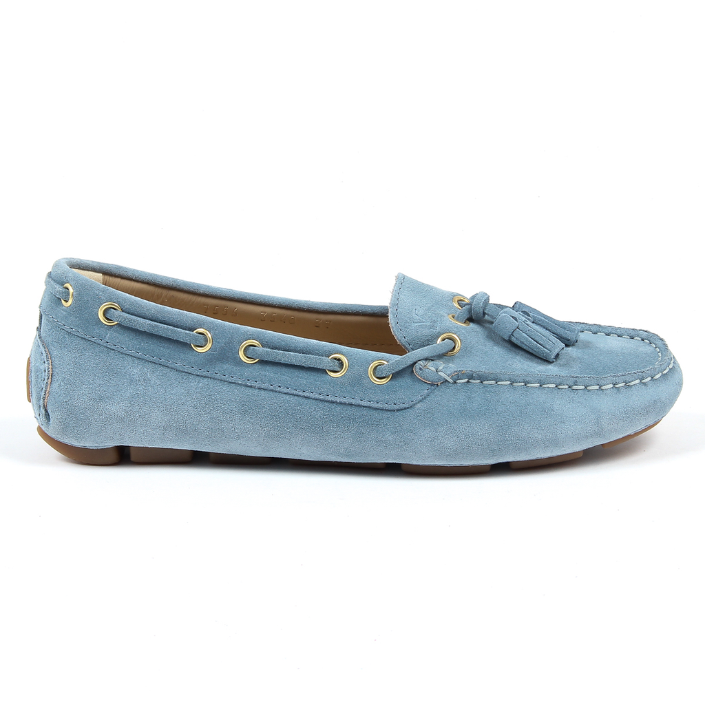 Mocasín V 1969 Italia para mujer azul claro TORINO