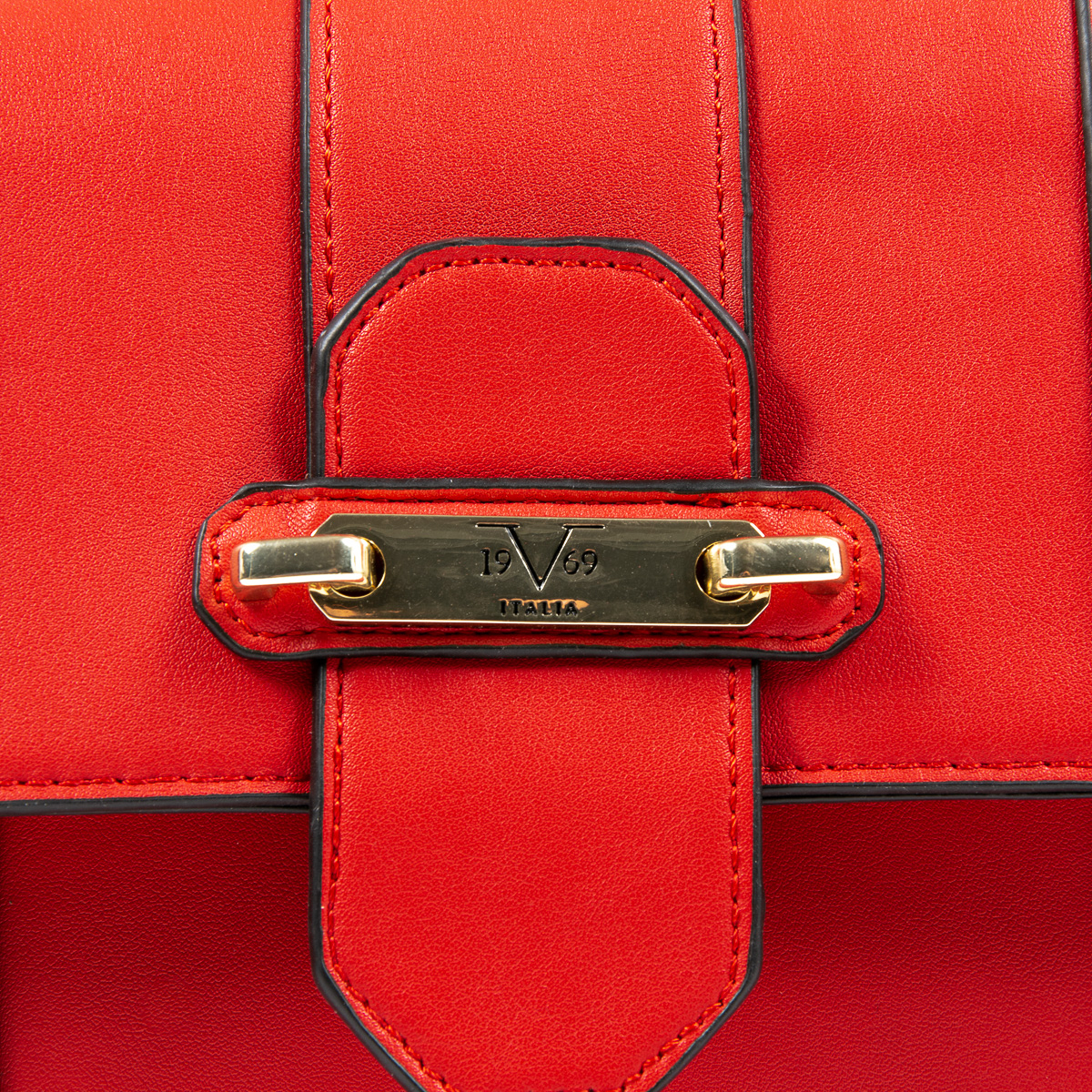 Bolso de mano para mujer V 1969 Italia rojo LINDA
