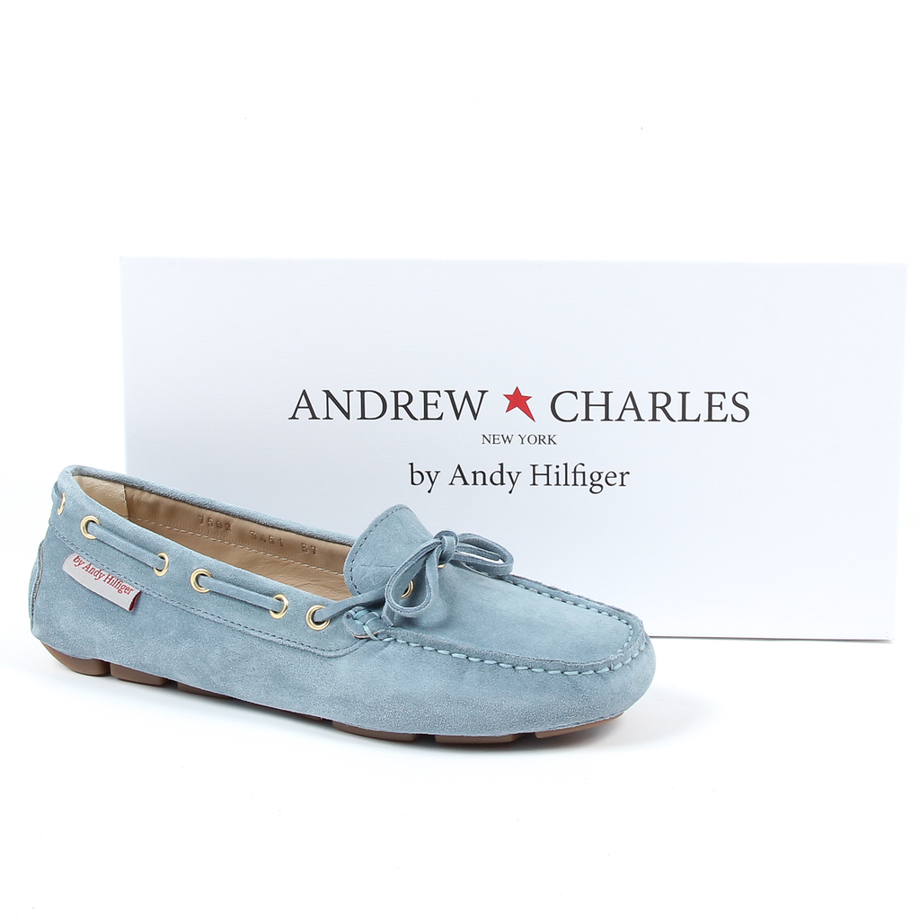 Mocasín Andrew Charles para mujer azul claro CAMILLA
