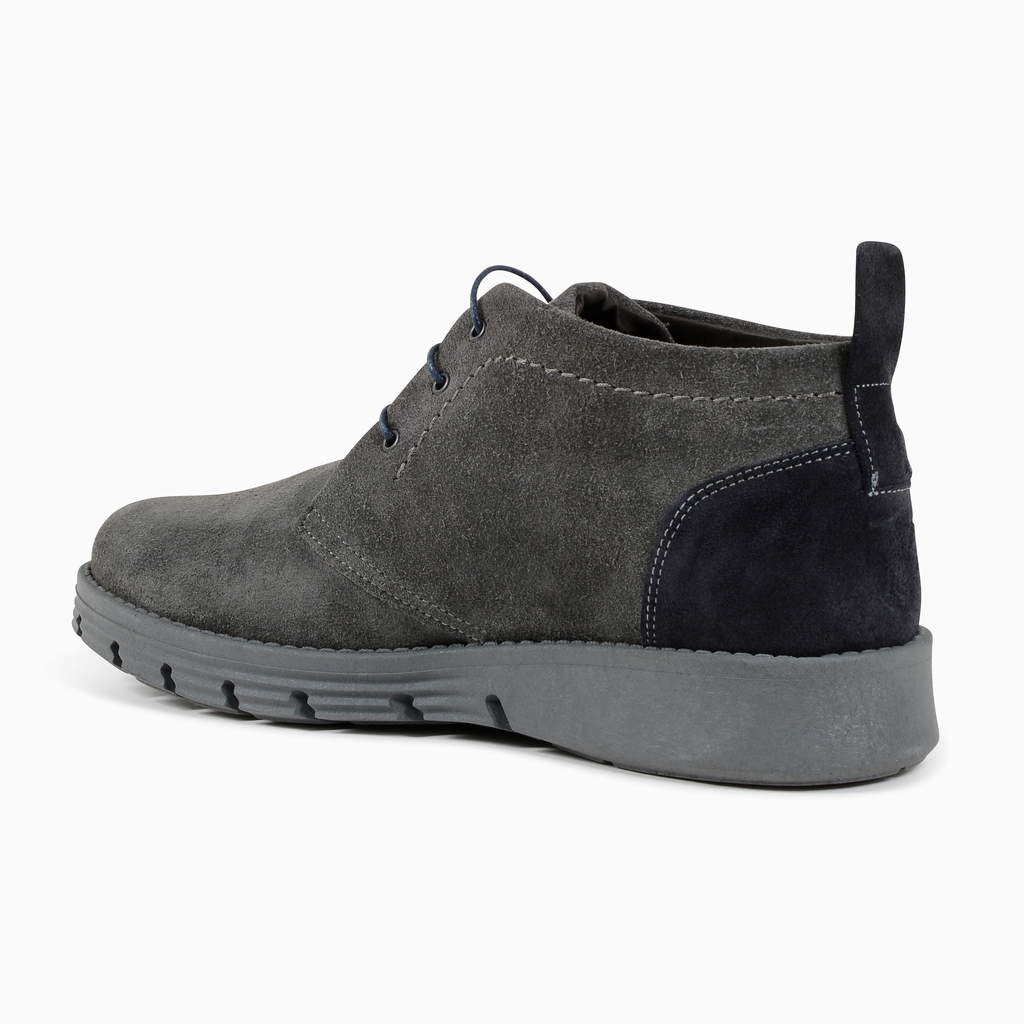 19V69 Italia Botín Hombre Gris Azul 930 CAMOSCIO GRIGIO BLUE