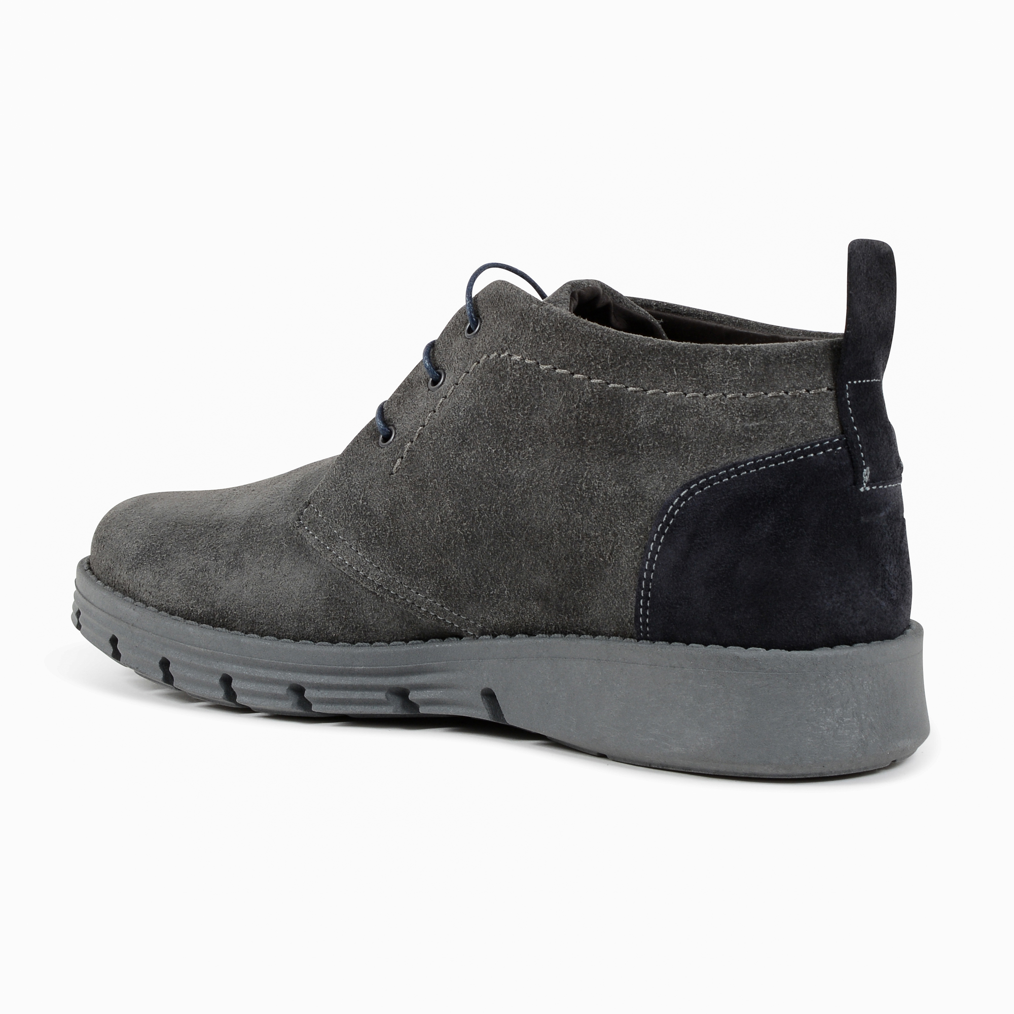 19V69 Italia Botín Hombre Gris Azul 930 CAMOSCIO GRIGIO BLUE