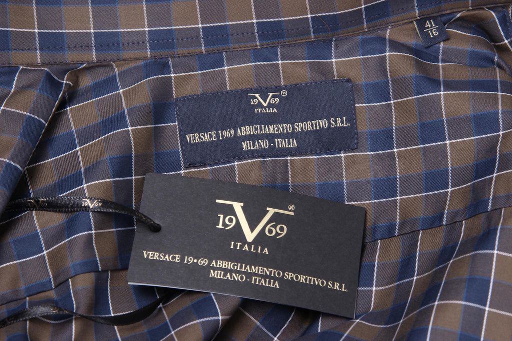 Camisa clásica moderna de corte italiano para hombre V 1969, talla 377 VAR. 031