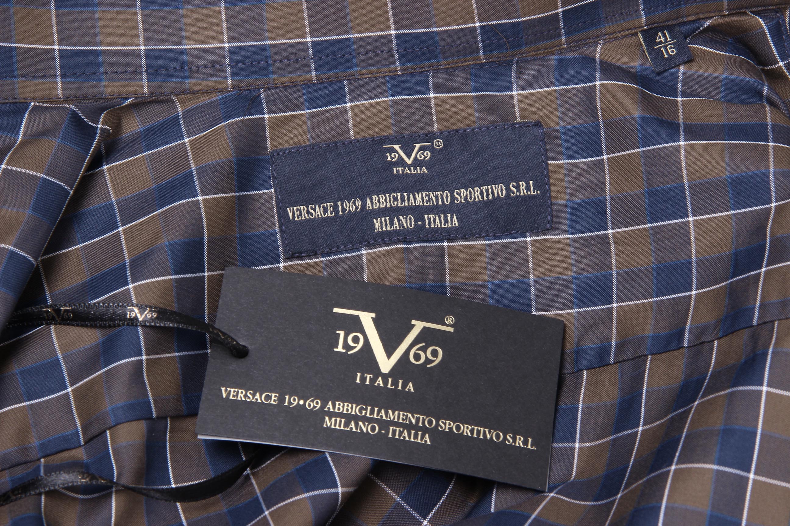 Camisa clásica moderna de corte italiano para hombre V 1969, talla 377 VAR. 031