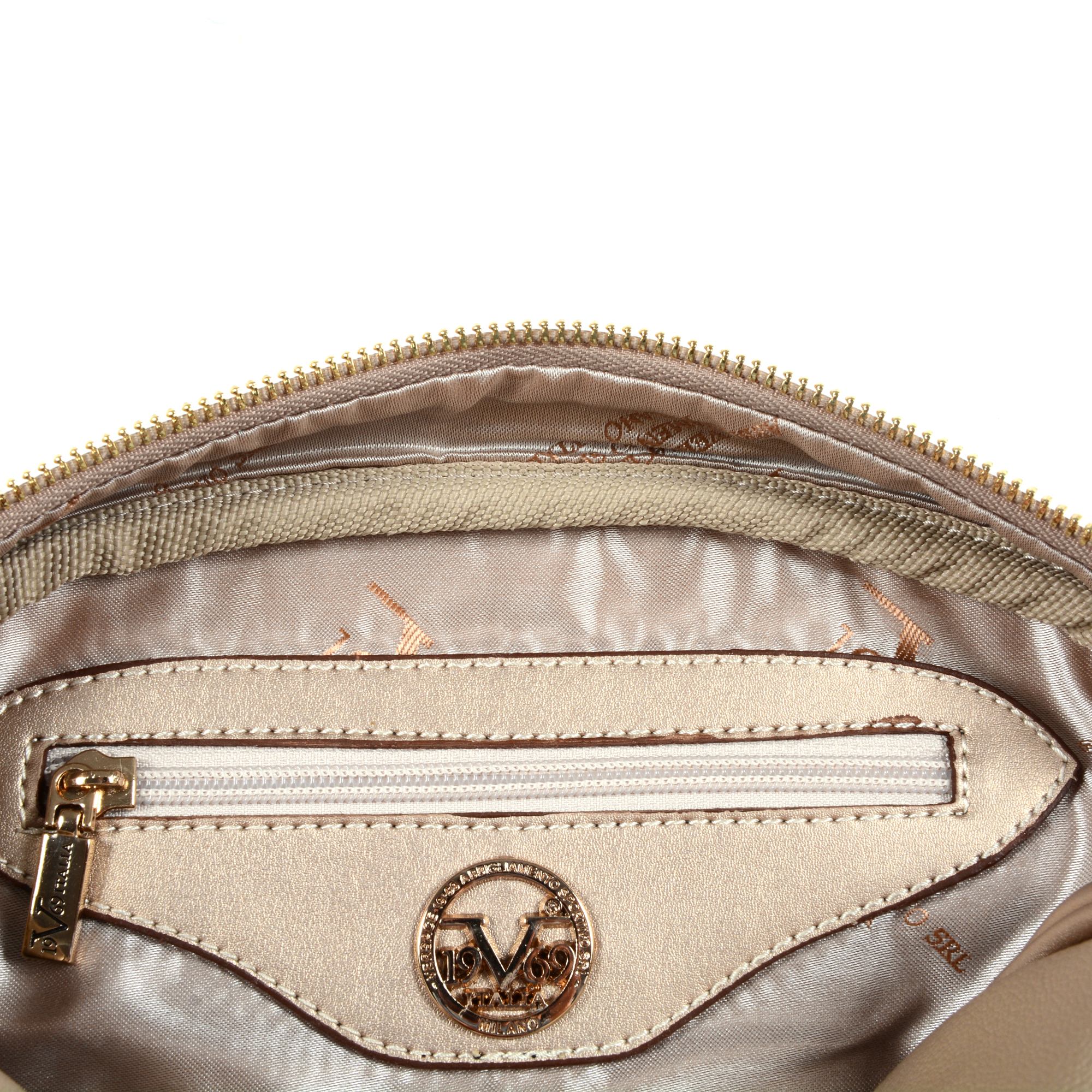 V 1969 Italia Womens Handbag Gold MALTA