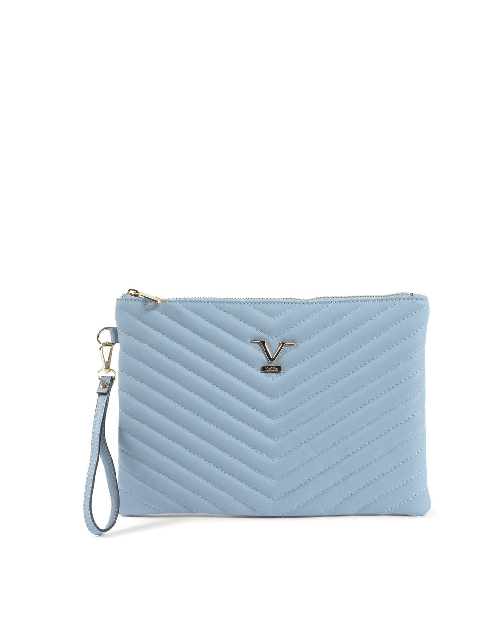 Bolso de mano para mujer V Italia azul claro V613 52 SAUVAGE CELESTE