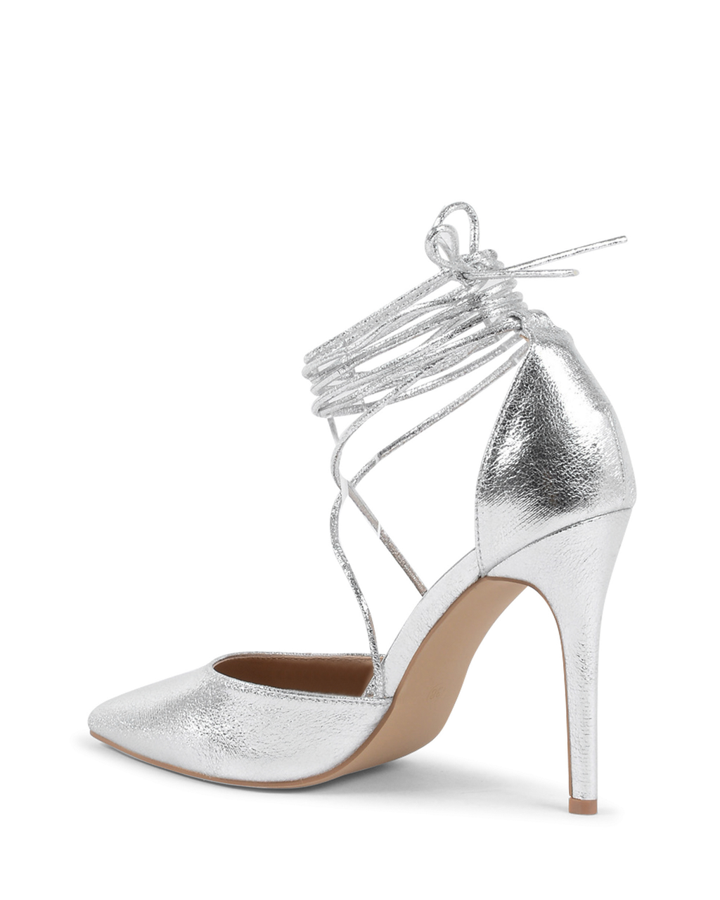 19V69 Italia - Zapatos de salón con tira al tobillo para mujer, color plata V81857 PLATA