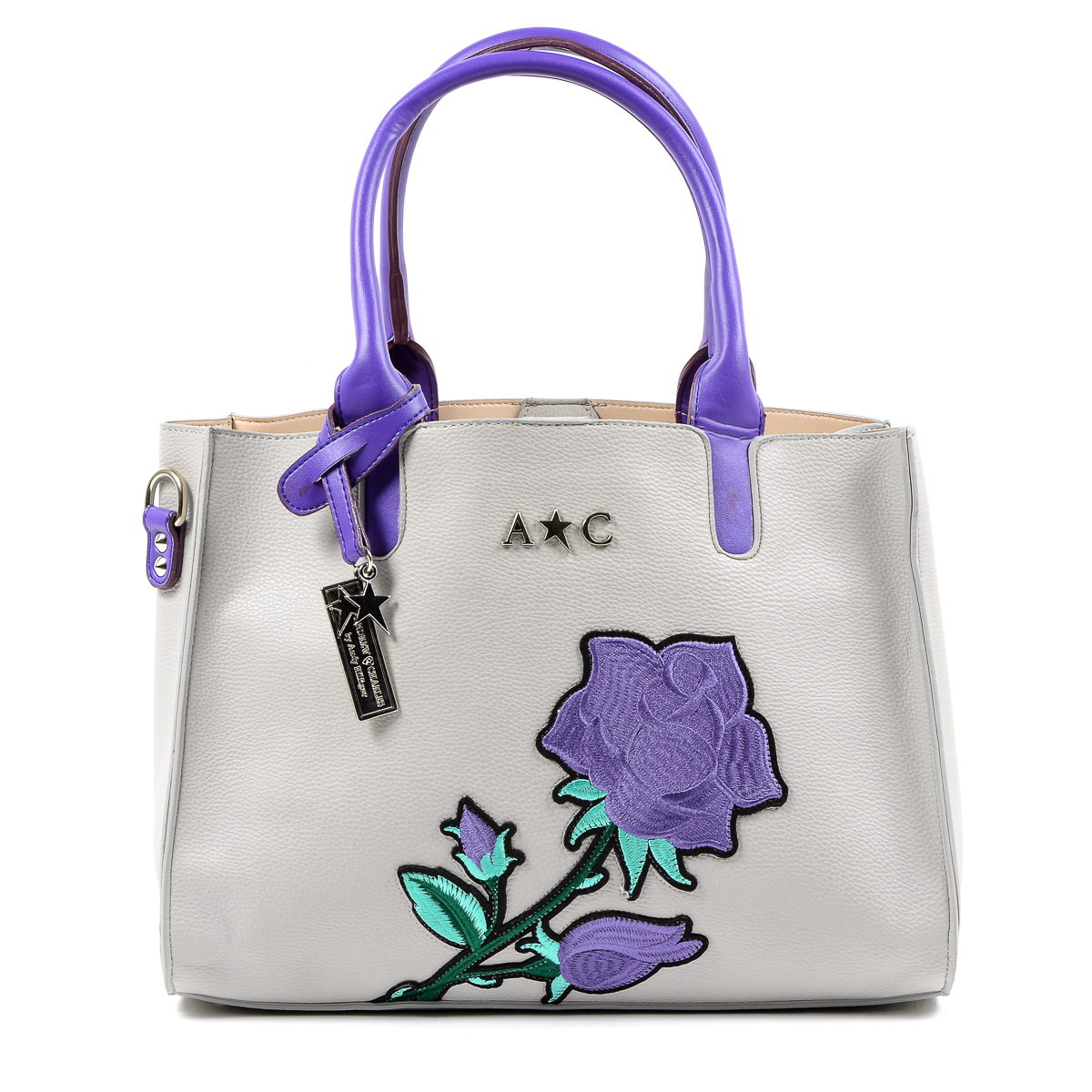 Bolso de mano para mujer Andrew Charles gris HOLLY