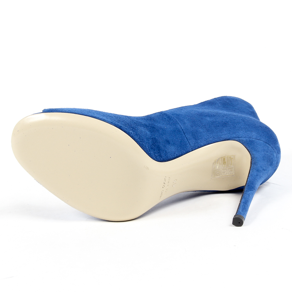 Andrew Charles Womens Pump Open Toe Blue DAFNE