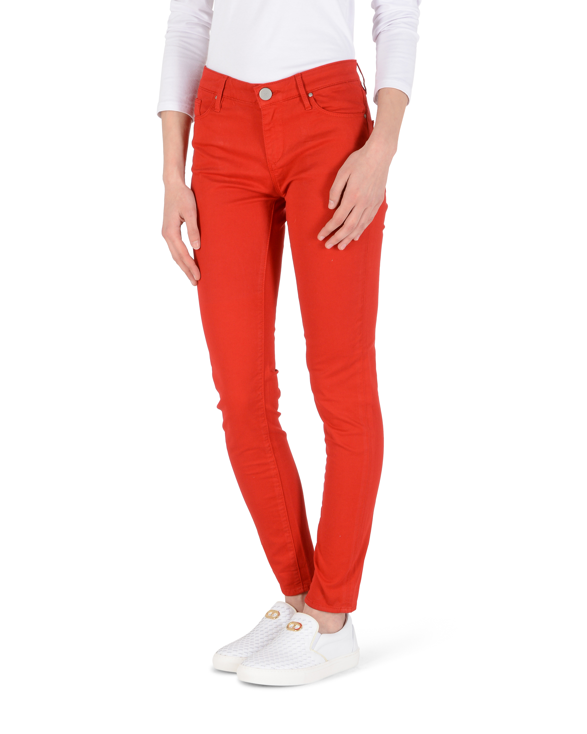 Andrew Charles Womens Trousers Slim Fit CLAIRE RED