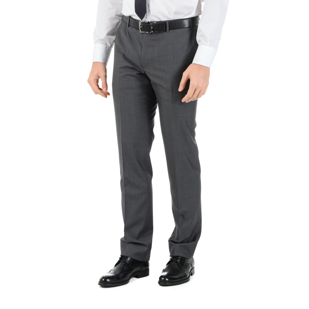 Corneliani Mens Suit Long Sleeves Dark Grey Super 130's