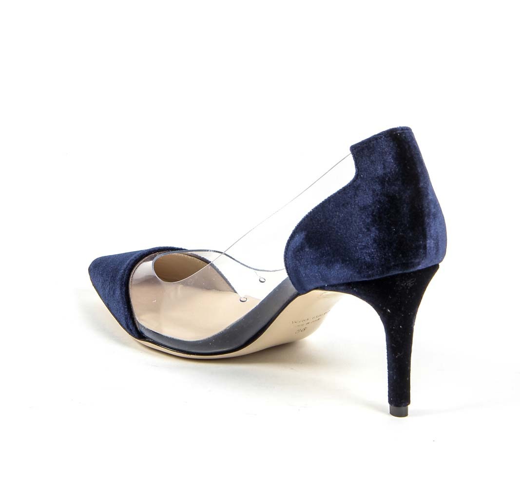 Zapatos de salón para mujer V 1969 Italia 3105124 VELLUTO BLU ROYAL