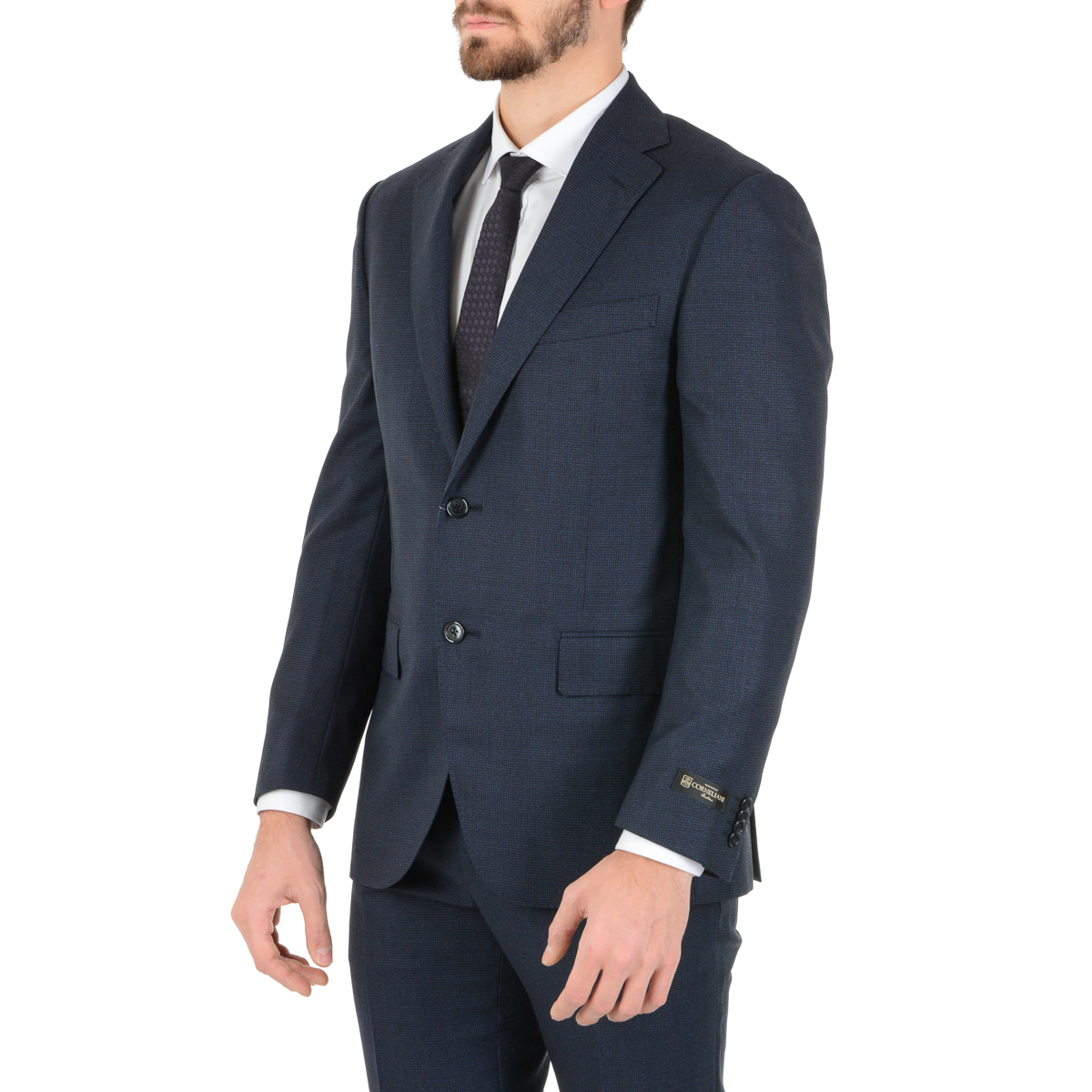 Corneliani Mens Suit Long Sleeves Dark Blue Super 150's