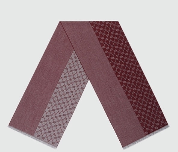 Bufanda Gucci para hombre 40x180 burdeos