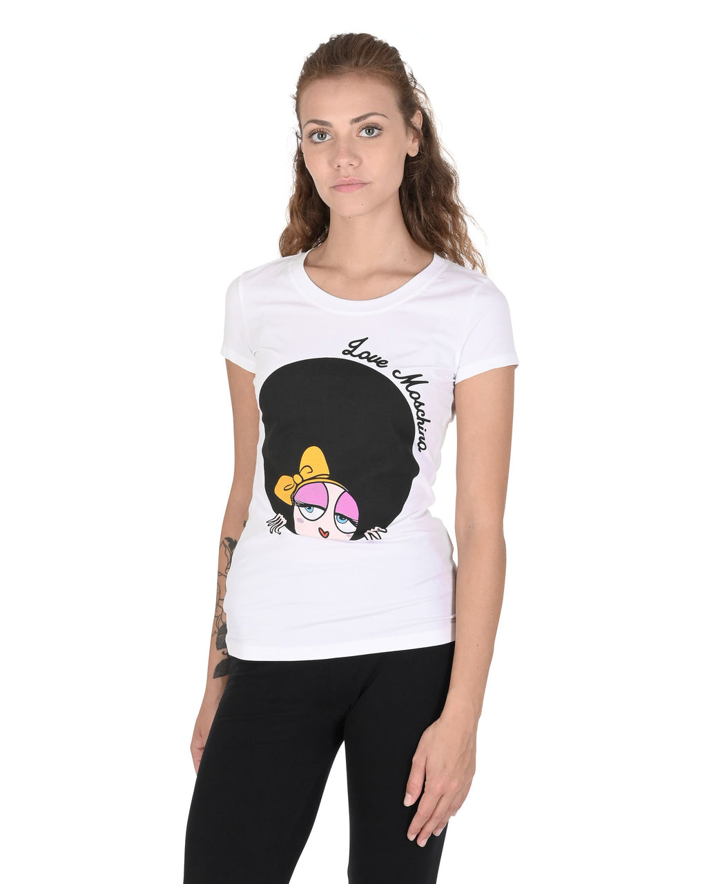 Camiseta Love Moschino para mujer W 4 B19 4Z E 2065 A00 BLANCO ÓPTICO