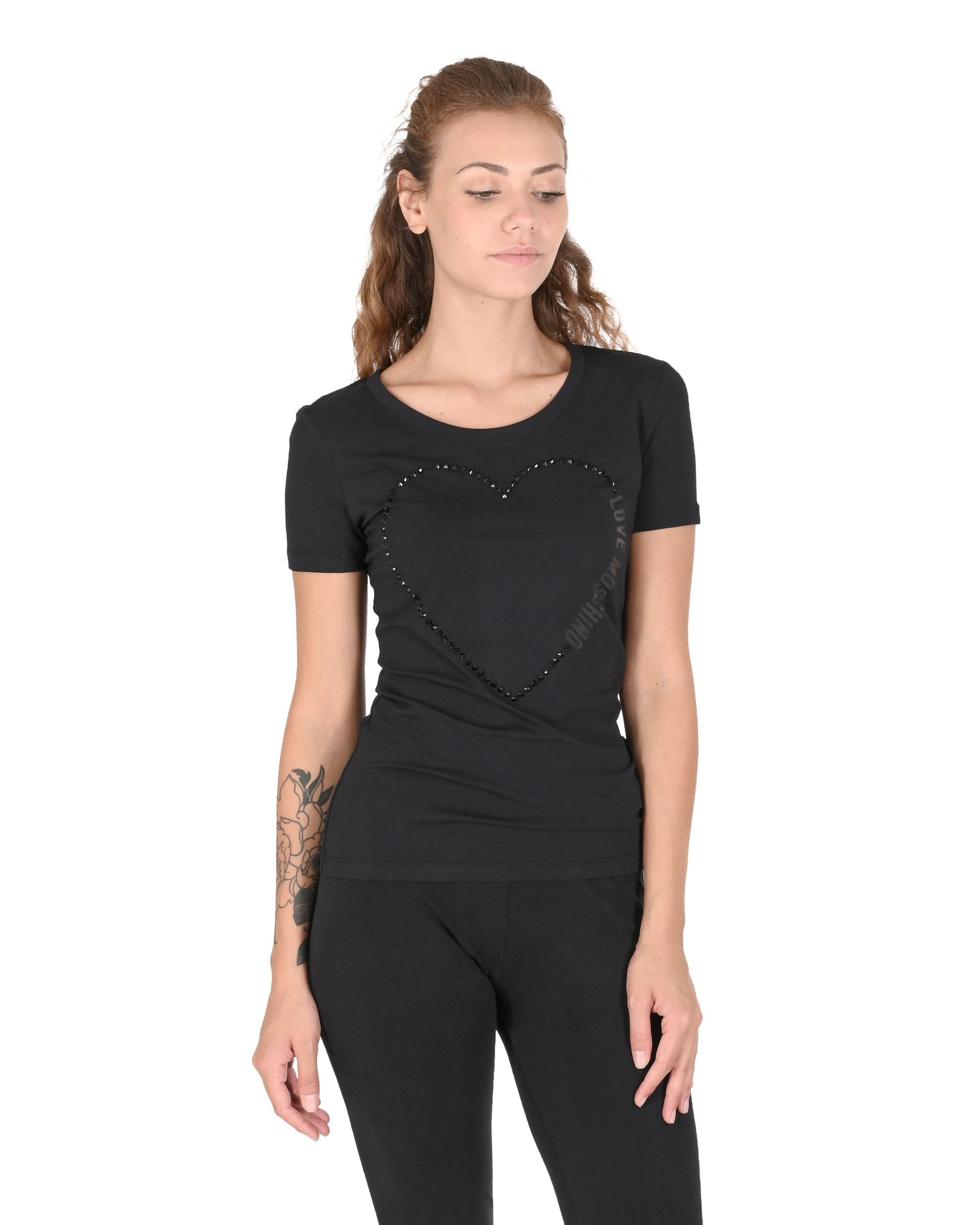Camiseta Love Moschino para mujer W 4 H19 09 E 2264 C74 NEGRO