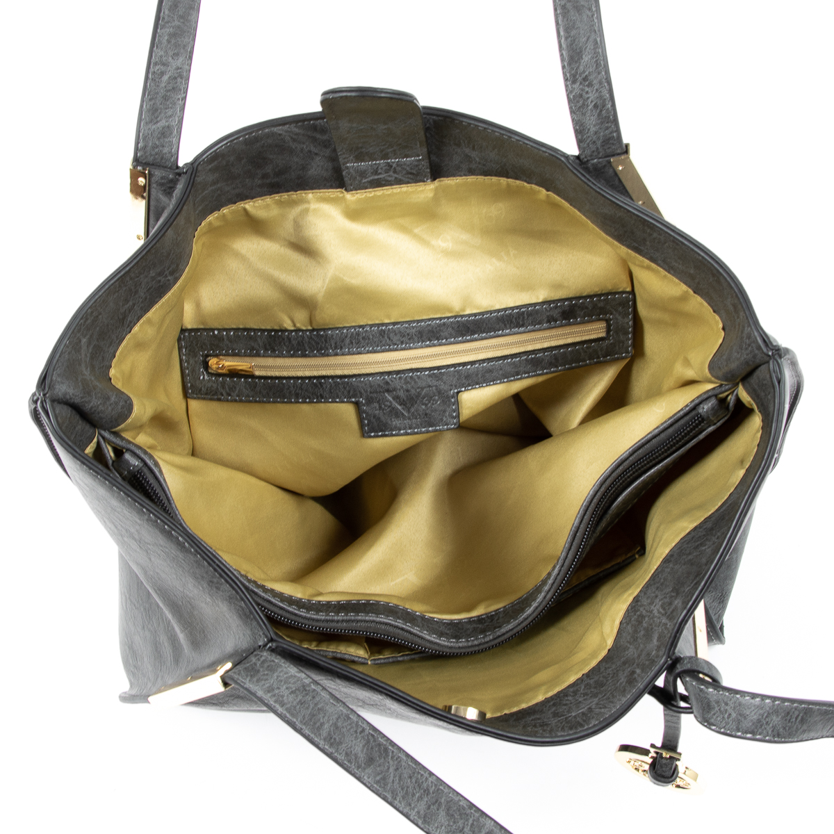 Bolso de mano para mujer V 1969 Italia gris oscuro REBECCA