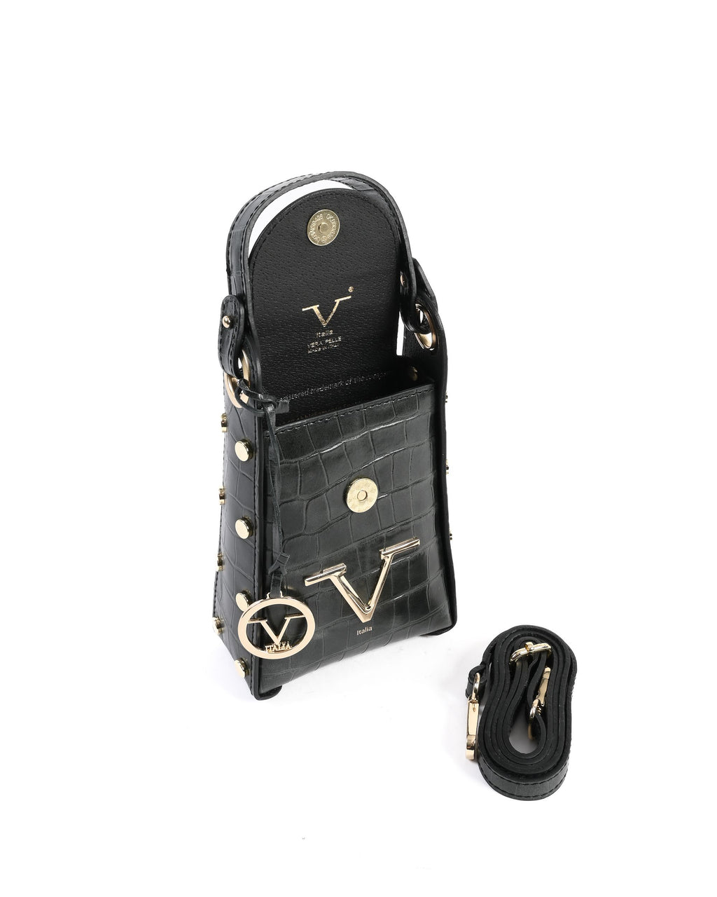 Minibolso V Italia para mujer, negro, V16-COCW-BLK