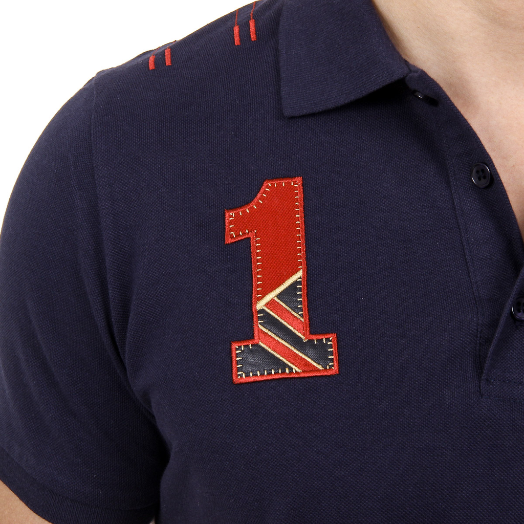 Polo Ufford & Suffolk Polo Club para hombre, manga corta, US008, azul marino