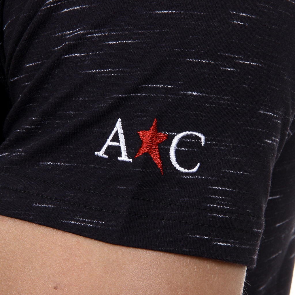 Andrew Charles Mens T-Shirt Short Sleeves Round Neck Black JACK