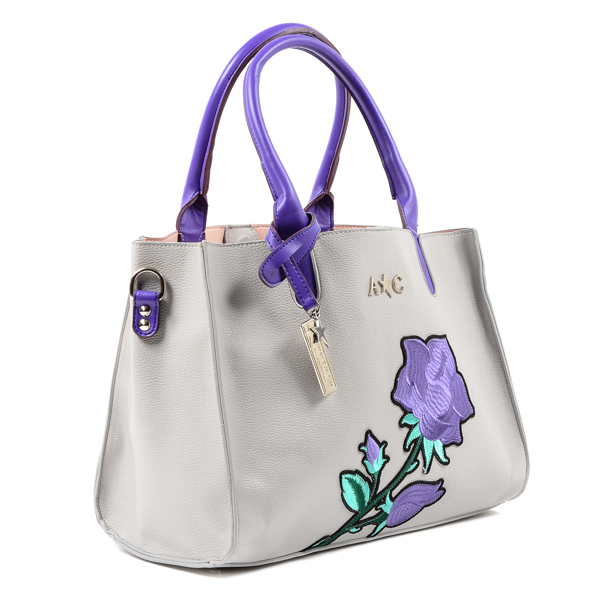 Bolso de mano para mujer Andrew Charles gris HOLLY