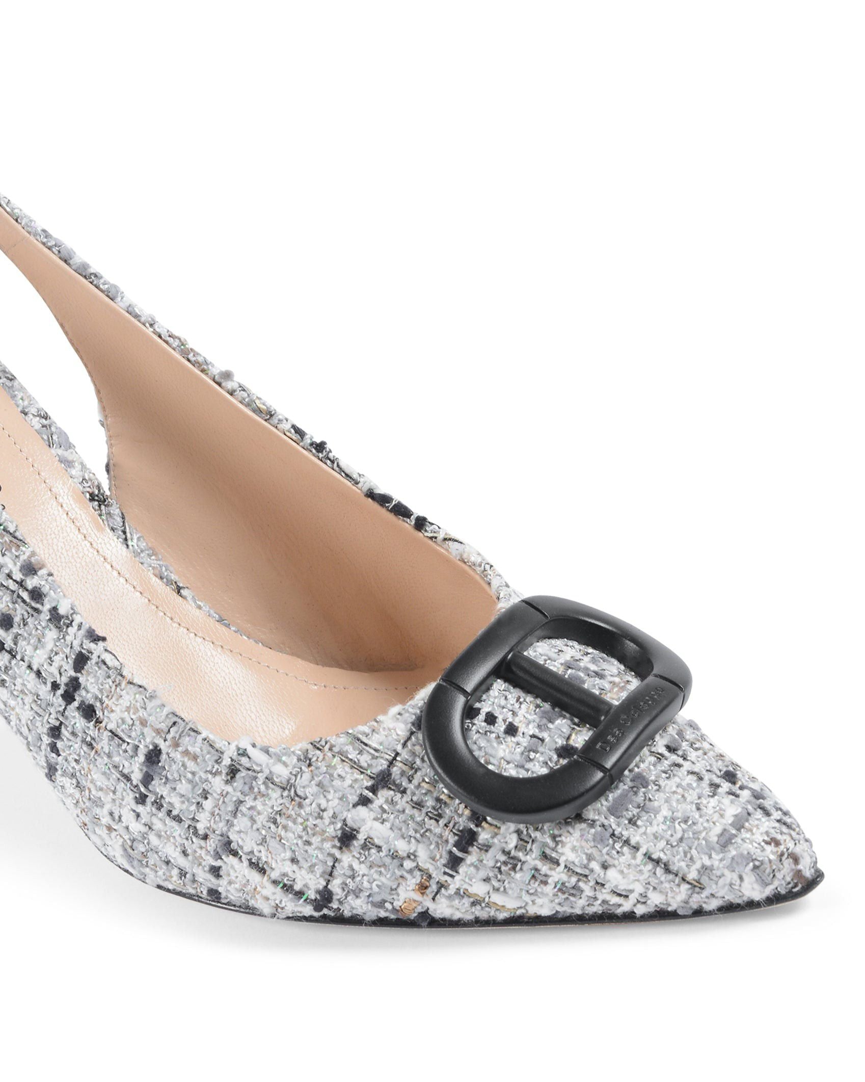 Slinky Boucle Slingback - Negro