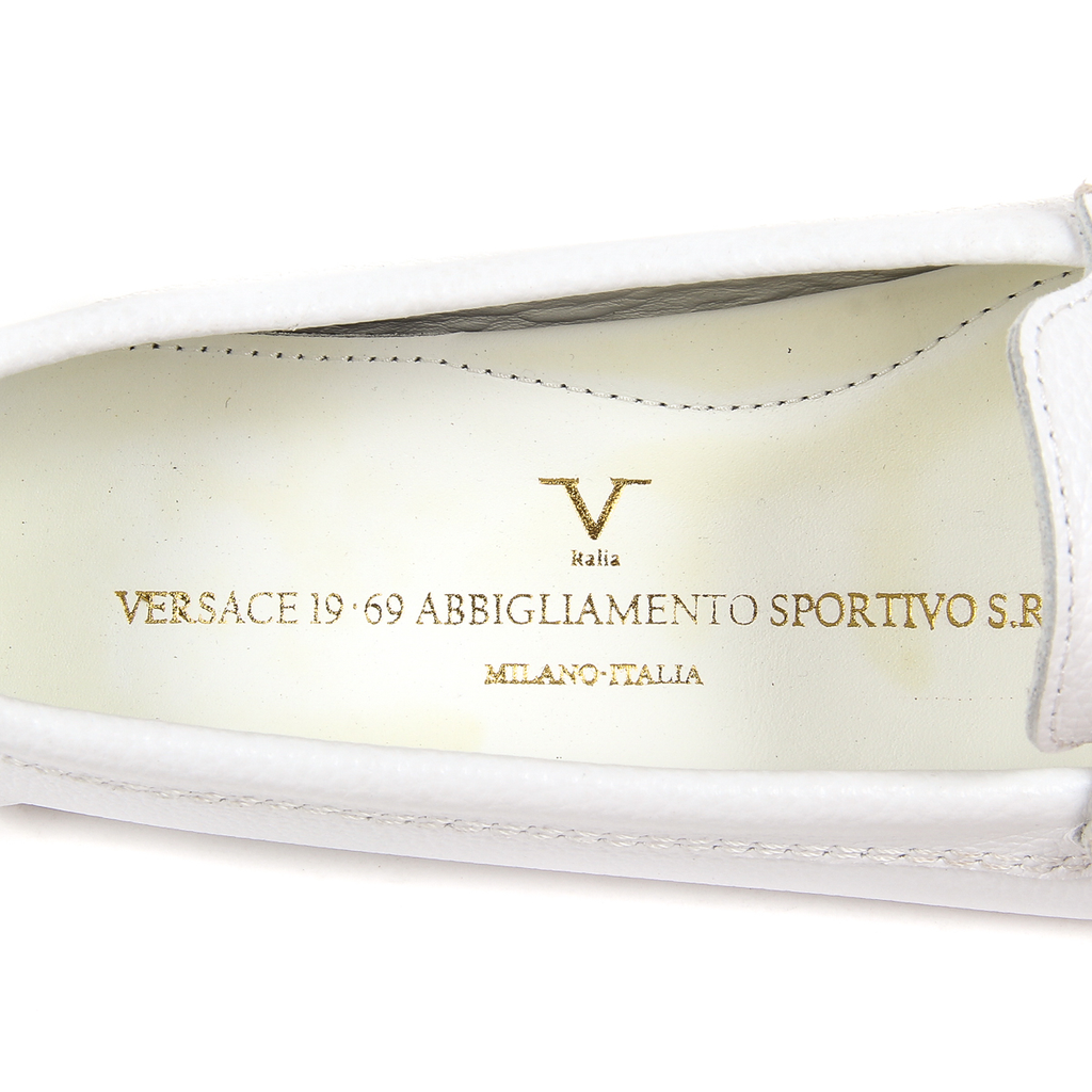 Mocasines V 1969 Italia para mujer, color blanco, AMALFI