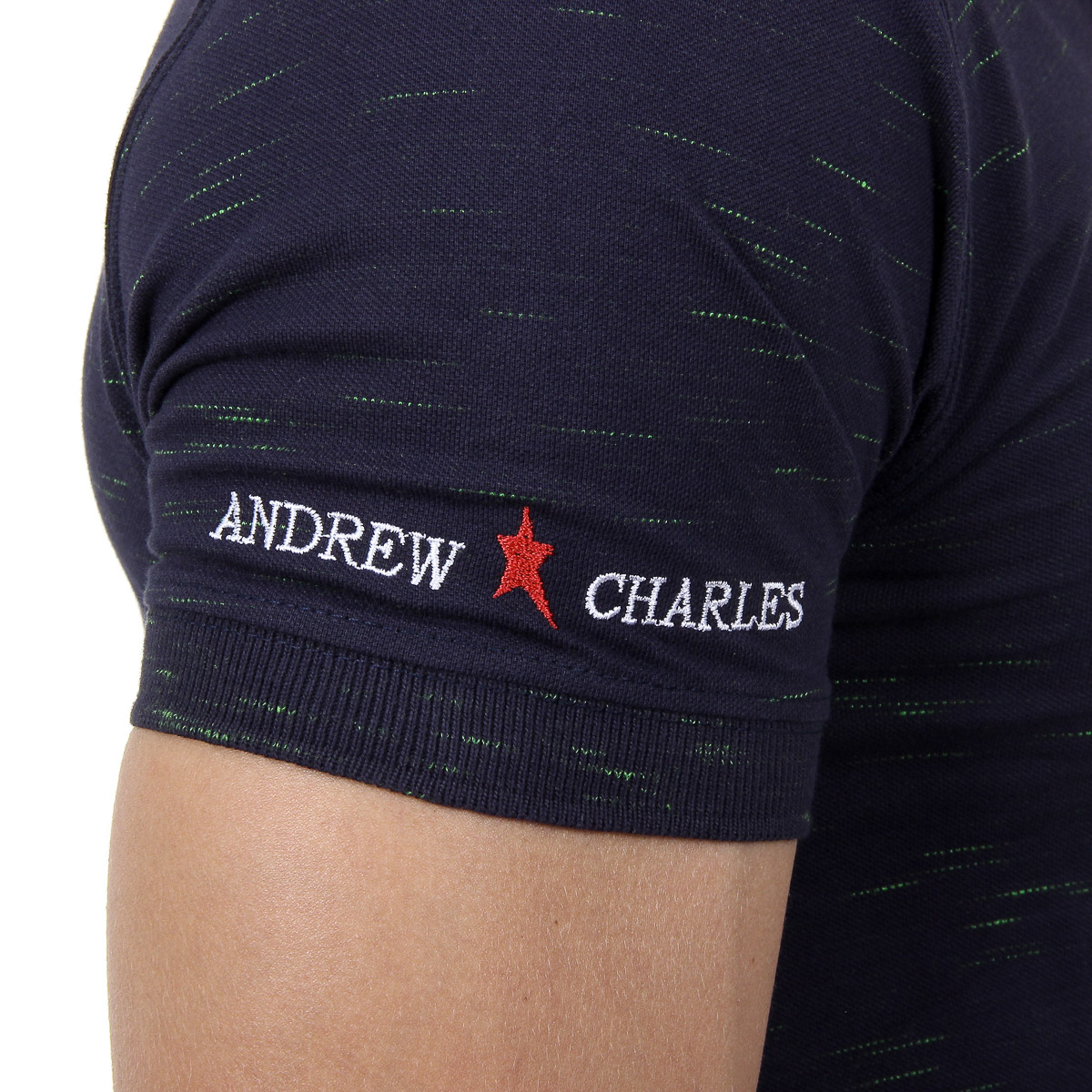 Andrew Charles Mens Polo Short Sleeves Dark Blue RYAN