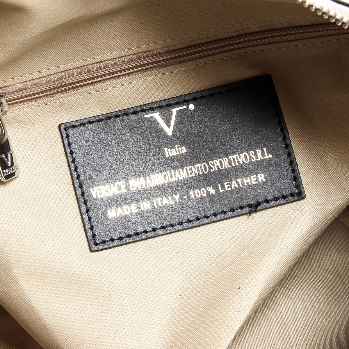 Bolso de mano para mujer V 1969 Italia V008-S RUGA CREMA