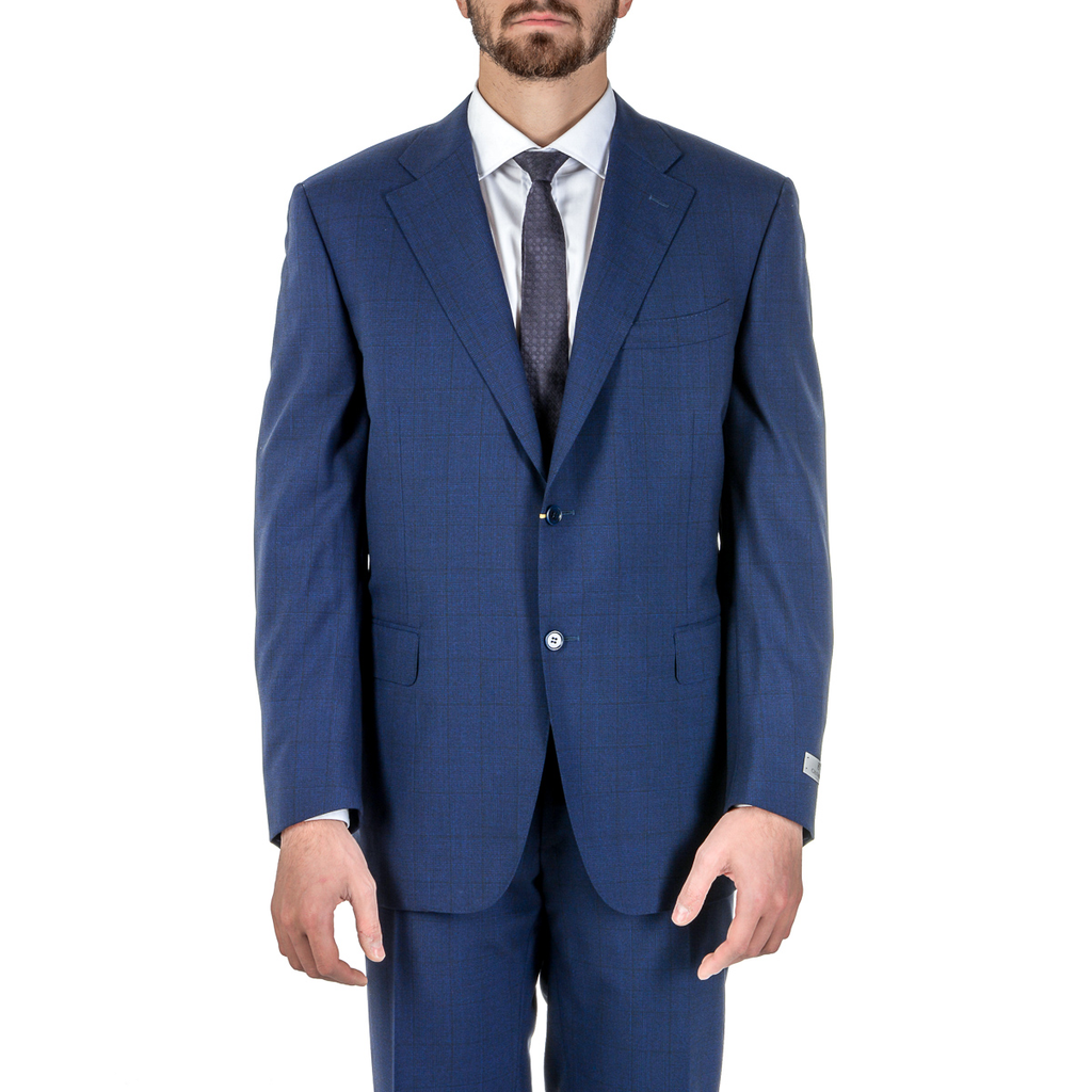 Canali Mens Suit Long Sleeves Blue