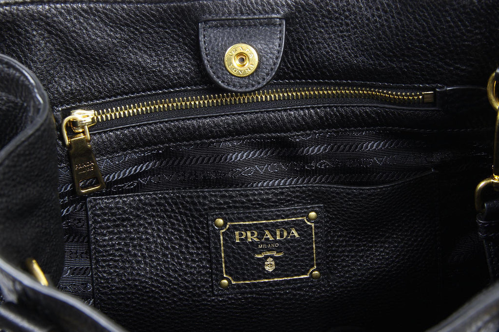 Bolso tote hobo Prada BN2534 Nero Vitello Daino