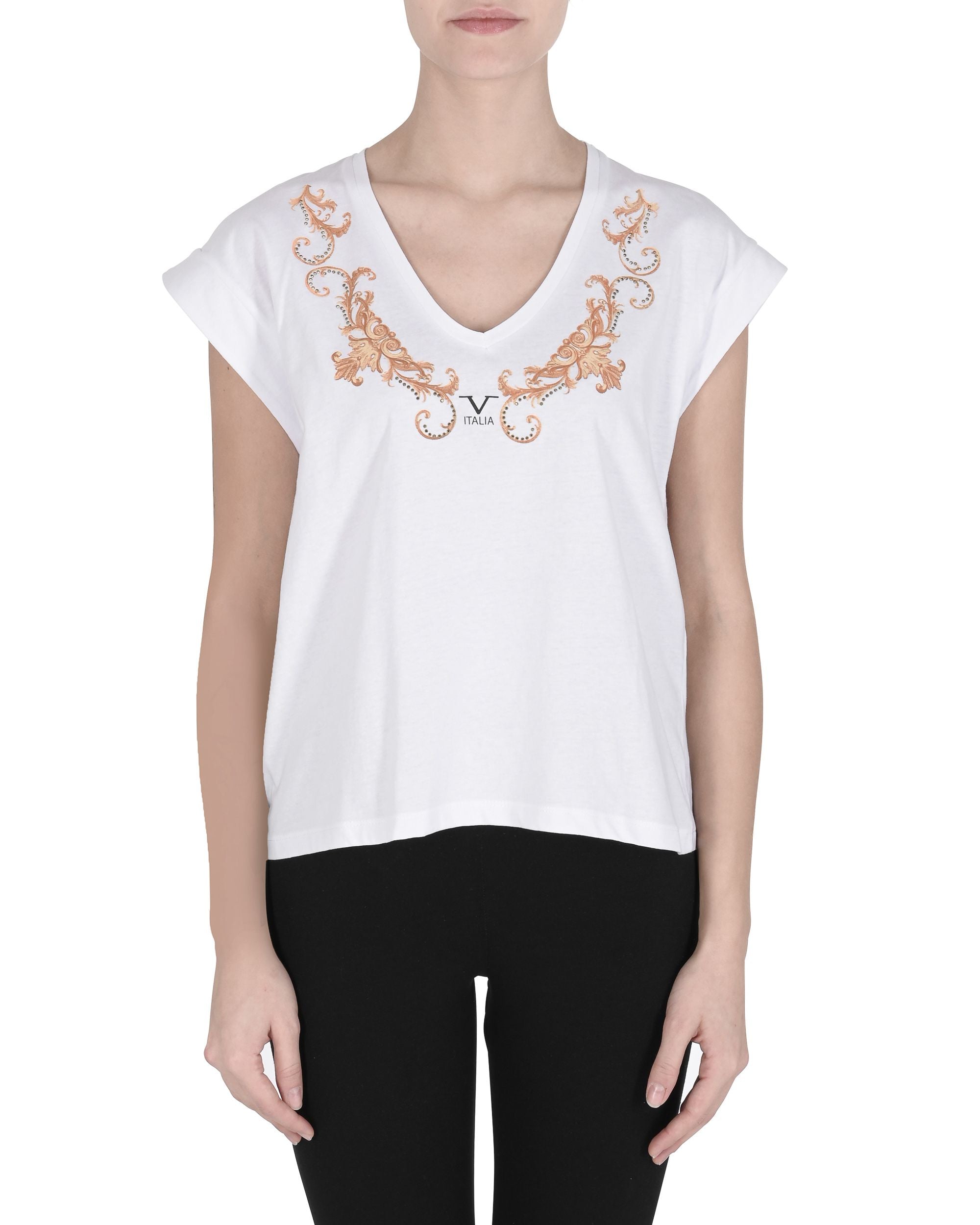 Camiseta de mujer 19V69 Italia SIA BLANCA