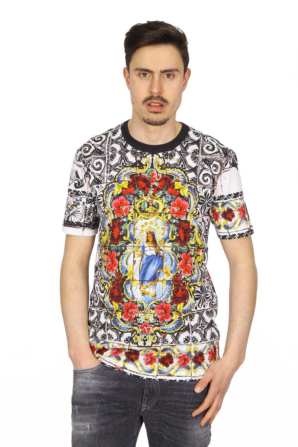 Camiseta Dolce & Gabbana de manga corta para hombre G8FE9T G7CVA S9000