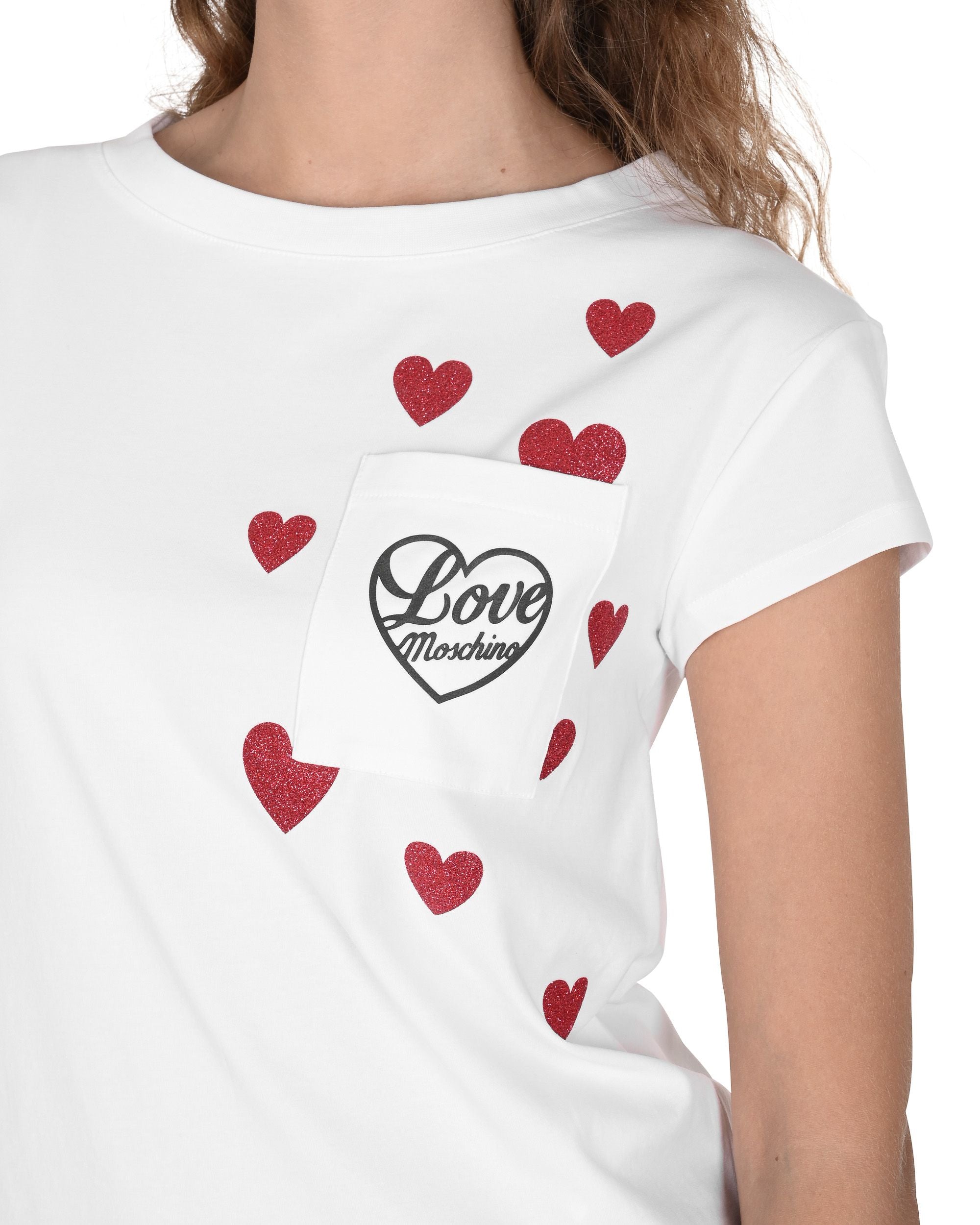 Camiseta de mujer Love Moschino W 4 F30 2O E 2264 A00 BLANCO ÓPTICO