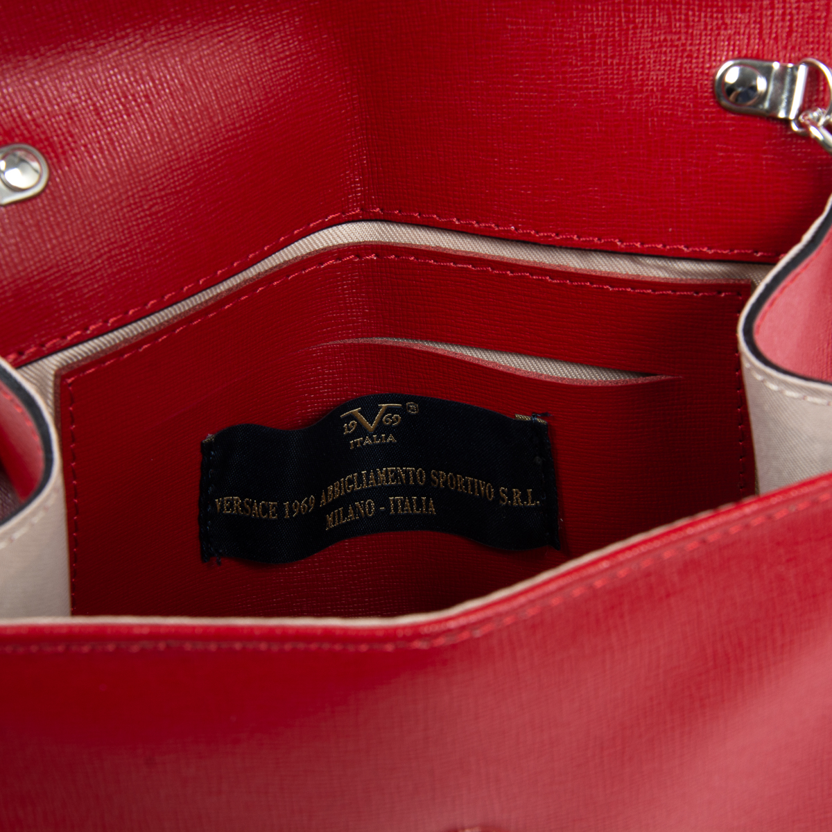 Bolso de mano para mujer V 1969 Italia rojo GENNY