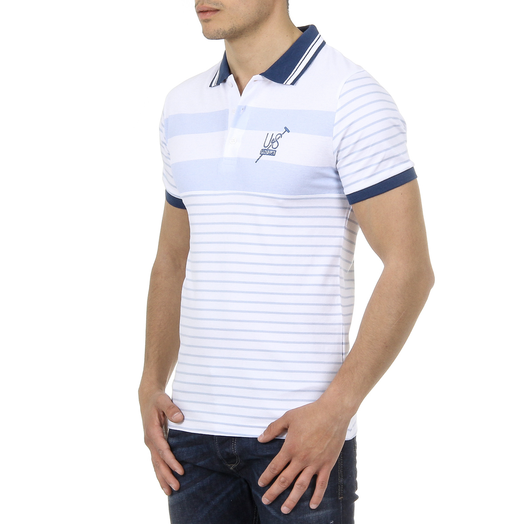 Polo Ufford & Suffolk Polo Club para hombre, manga corta, US006, azul