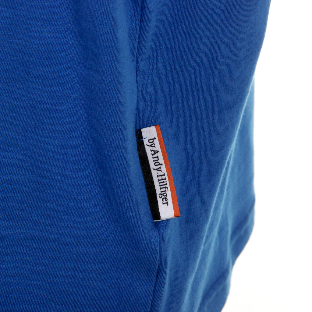 Camiseta Andrew Charles para hombre, manga corta, cuello redondo, azul, KEITA