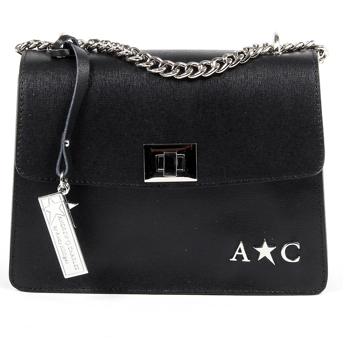 Andrew Charles Womens Handbag Black MELODY