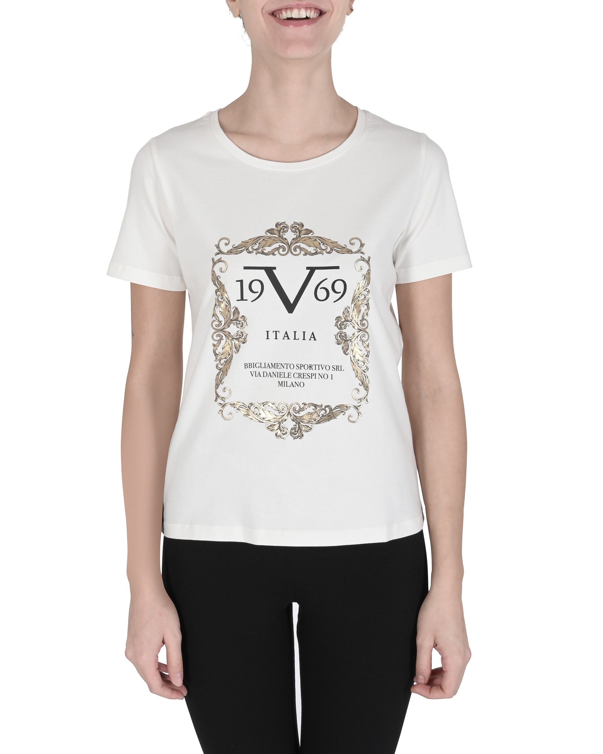 Camiseta de mujer 19V69 Italia ALESSANDRA BLANCA