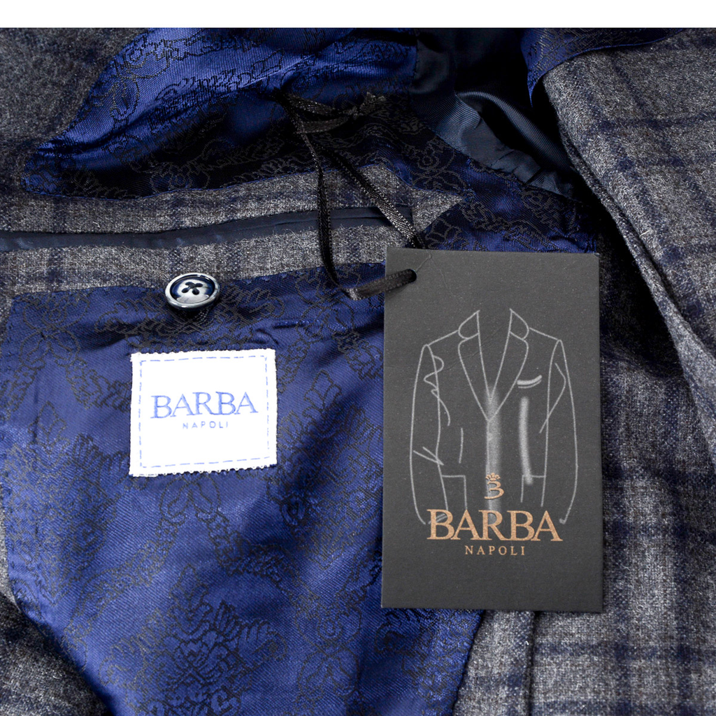 Chaqueta Barba Napoli para hombre de manga larga a cuadros