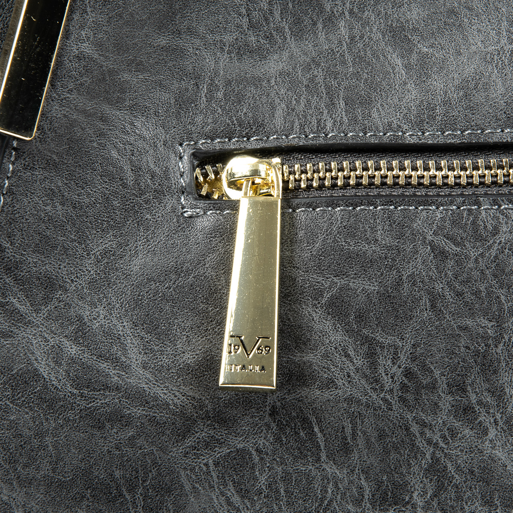 Bolso de mano para mujer V 1969 Italia gris oscuro REBECCA