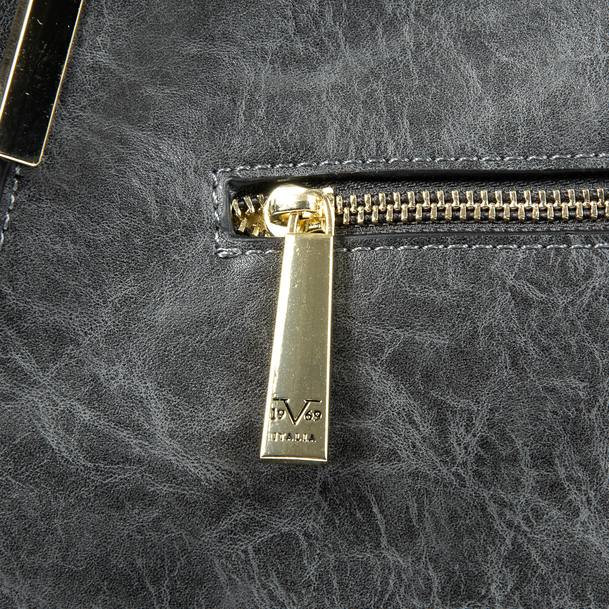 Bolso de mano para mujer V 1969 Italia gris oscuro REBECCA