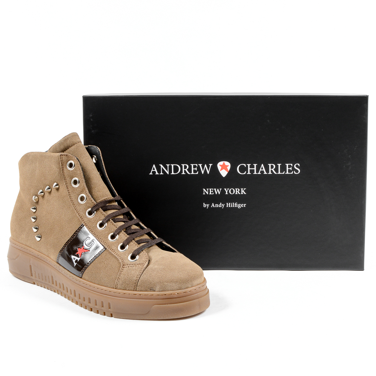 Zapatillas deportivas Andrew Charles para hombre en color topo ED