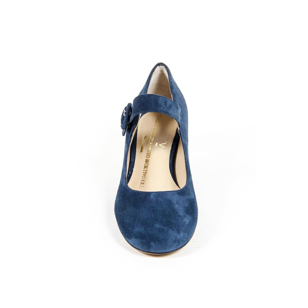 V 1969 Italia Zapatos Mary Jane para mujer 312132 CAMOSCIO BLEU
