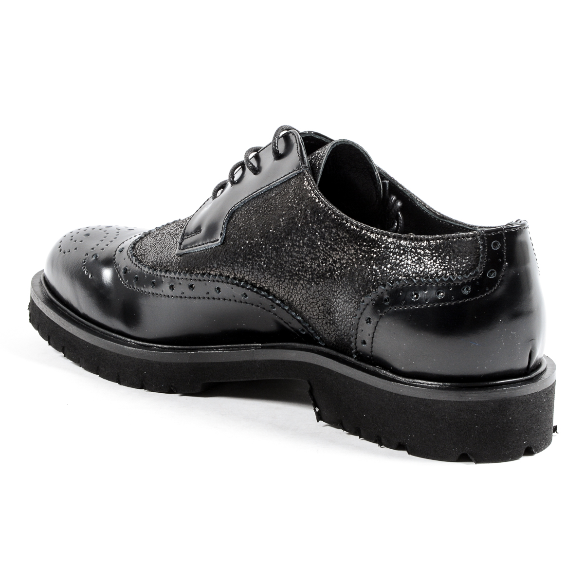 Andrew Charles Womens Oxford Shoe Black COURTNEY